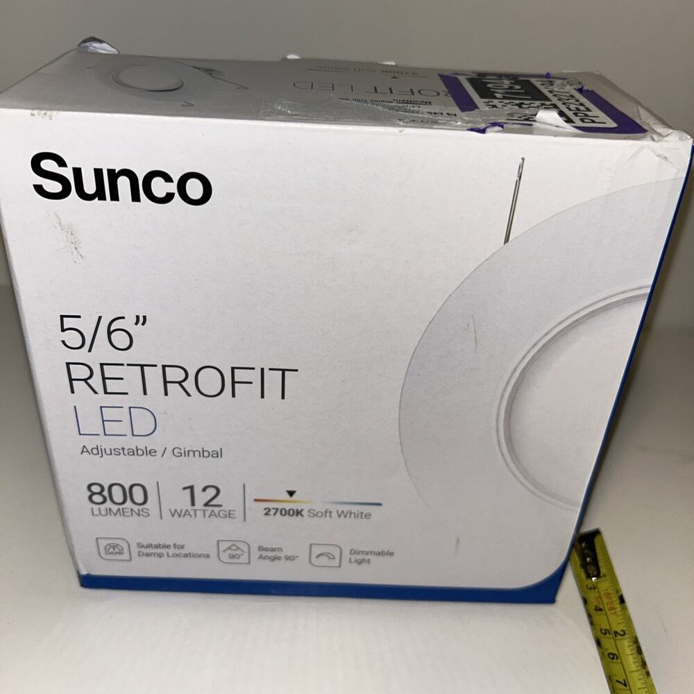 Sunco Lighting SC13W565KT12 Dimmable LED Retrofit Recessed Lighting